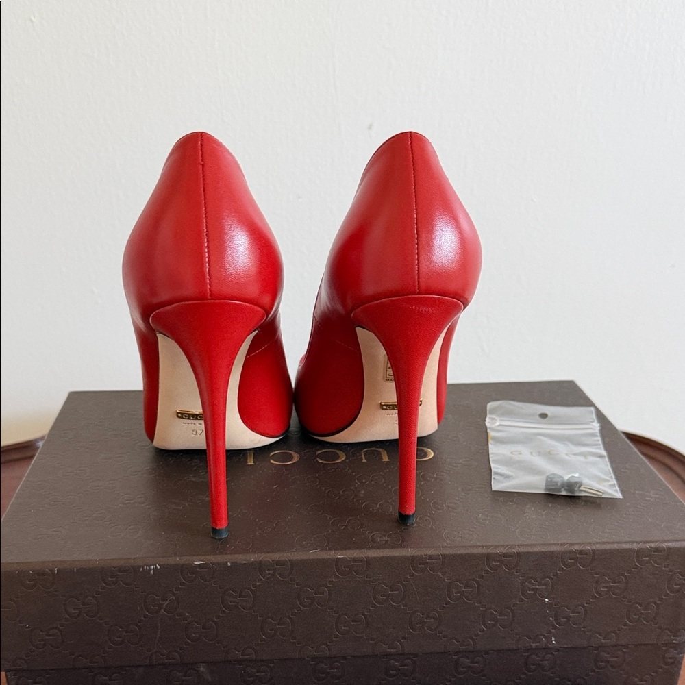 Gucci Red High Heels - Picture 4 of 7
